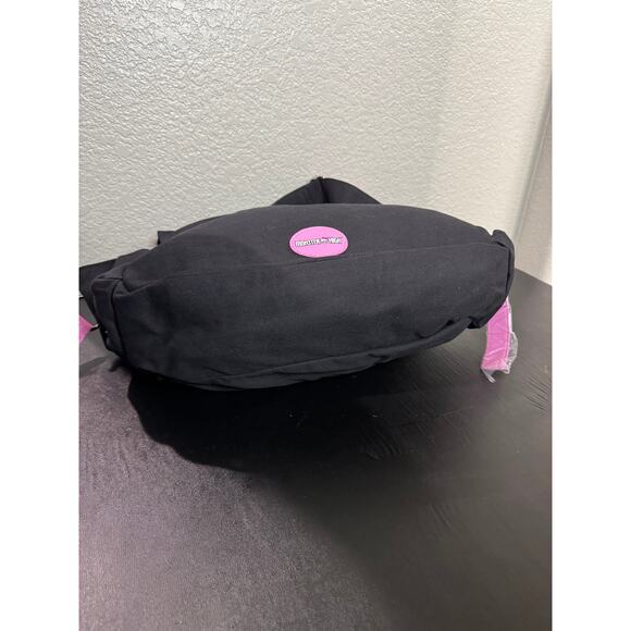 Monster High Draculaura Charm Lace Up Messenger Bag NWT Black Pink - Picture 7 of 9